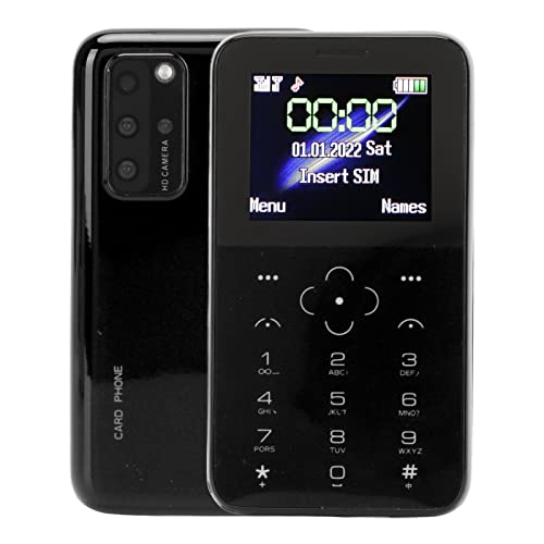 Dpofirs S10P Smartphone 1,5 Zoll, Dual SIM Handy, Studenten Taschenhandy mit 800 mAh Lithium Ionen Akku, Tragbares Backup Tastatur Handy für Kinder, Kinder, Studenten(Schwarz) von Dpofirs