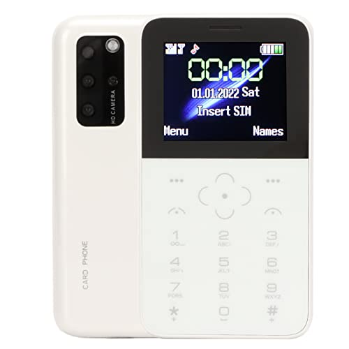 Dpofirs S10P Smartphone 1,5 Zoll, Dual SIM Handy, Studenten Taschenhandy mit 800 mAh Lithium Ionen Akku, Tragbares Backup Tastatur Handy für Kinder, Kinder, Studenten(Weiß) von Dpofirs