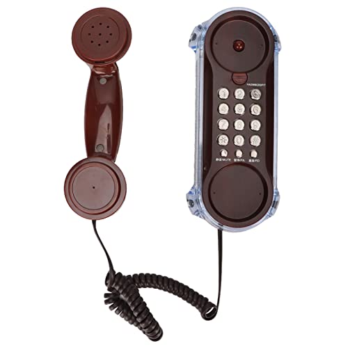Dpofirs Schnurgebundenes Trimline-Telefon, Hotel Vintage Telefon Wandmontiertes Geschäftstelefon für Home Hotel Office Bank Call Center(Patina) von Dpofirs