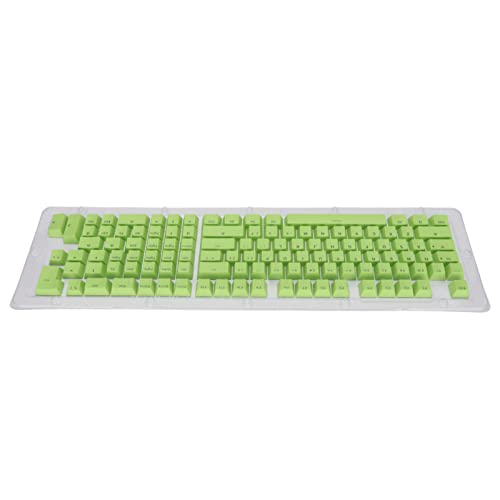Dpofirs Tastatur-Tastenkappen, 114 Tasten, PBT, OEM-Höhe, Zweifarbig, Lichtdurchlässig, Mechanische Tastatur-Tastenkappe (-Apfelgrün) von Dpofirs
