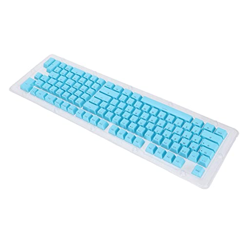Dpofirs Tastatur-Tastenkappen, 114 Tasten, PBT, OEM-Höhe, Zweifarbig, Lichtdurchlässig, Mechanische Tastatur-Tastenkappe (-Himmelblau) von Dpofirs