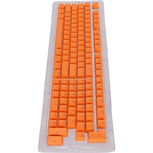 Dpofirs Tastatur-Tastenkappen, 114 Tasten, PBT, OEM-Höhe, Zweifarbig, Lichtdurchlässig, Mechanische Tastatur-Tastenkappe (-Orange) von Dpofirs