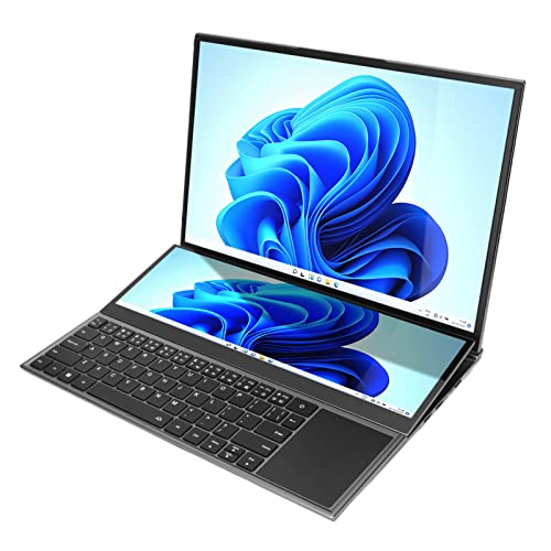 Dpofirs Touchscreen Laptop, Win10 11 Touch Display für Business und Studenten Laptop mit 16 Zoll 14 Zoll Dual Screen, 512 GB PCIe NVMe M.2 SSD 32 GB DDR4 RAM Laptop für Intel für Core I7 von Dpofirs
