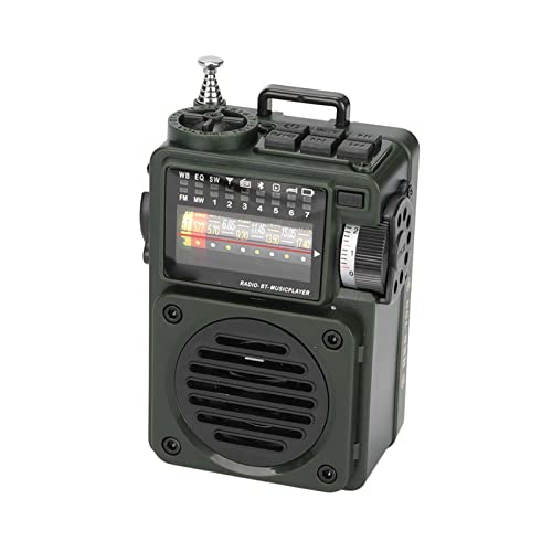 Dpofirs Tragbarer CD-Player Boombox, Digitaler UKW-Radio-Media-Lautsprecher mit Kabelloser Bluetooth-Unterstützung NOAA-Wettervorhersage für Zuhause und Im Freien von Dpofirs