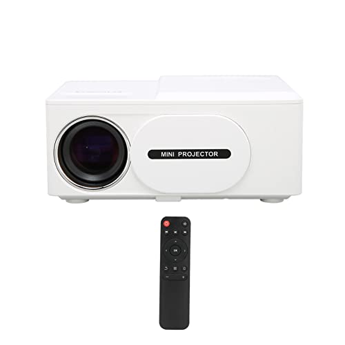 Dpofirs Tragbarer Projektor für Kinderfilme, Heimkino, Unterstützt VGA/IN/USB2.0/TF-Karte/3,5-mm-Kopfhörer/AV IN/DC IN, Full HD 1080P-Projektoranzeige (EU-Stecker) von Dpofirs