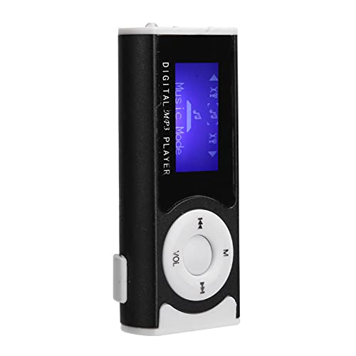 Dpofirs Tragbarer Sport-MP3-Player, -Back-Clip-LCD--Bildschirm-Musik-Media-Player, MP3-Musik-Player mit Kopfhörer-USB-Kabel, 300 MAh, 6 Stunden Spielzeit(schwarz) von Dpofirs