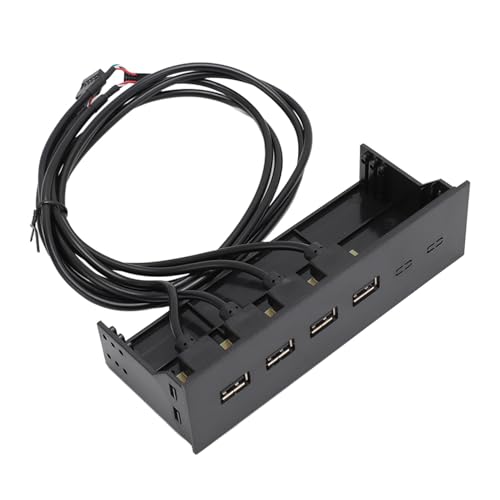 Dpofirs USB Frontplatten Hub, 5,25 Zoll Optisches Laufwerk, Frontplatten Ersatz, Hohe Geschwindigkeit, mit 4 USB Anschlüssen für Desktop Motherboard Computergehäuse, Interner USB Hub, von Dpofirs