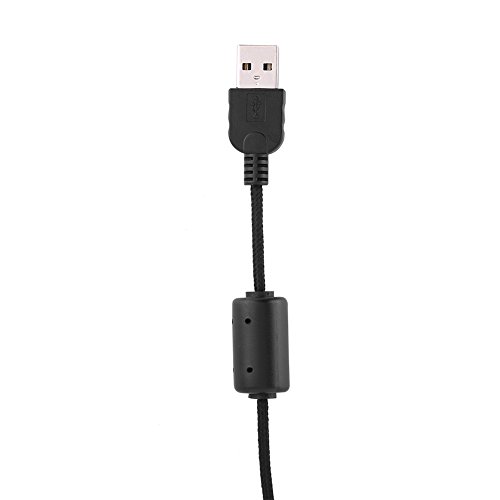 Dpofirs USB-Mauskabel, Mausleitungsersatz für Lo-gitech G9/G9X, 2 M Game Mouse, Schwarze Farbe, Langlebiges Computermauskabel, Ausgezeichneter Ersatz für Original G9/G9X-Kabel von Dpofirs