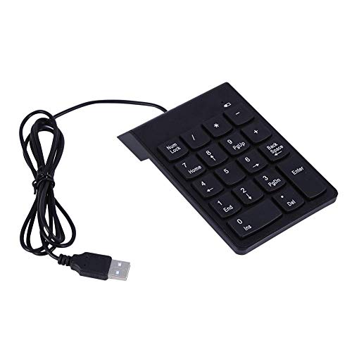 Dpofirs USB Ziffernblock Tragbare Ziffernblock Tastatur 18 Tasten Tastatur für Laptop Desktop PC Pro USB Numeric Keypad von Dpofirs