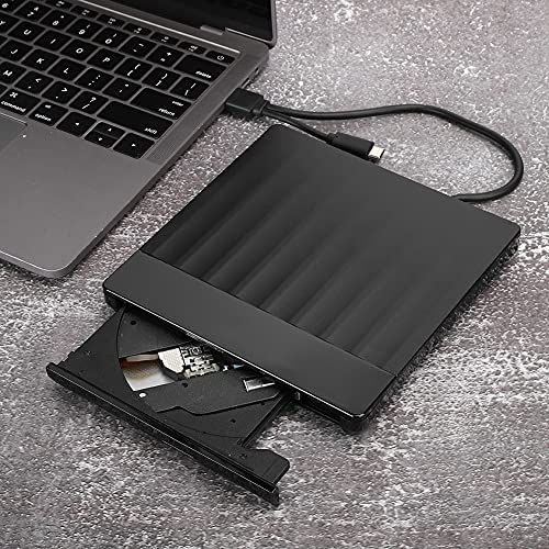 Dpofirs USB3.0 USB2.0 Externes Optisches Desktop-DVD-Laufwerk, Tragbarer Laptop-DVD-Brenner Typ C, Kompatibel mit XP 10 Vista Win 7 Win 8.1 Ect (Schwarz) von Dpofirs