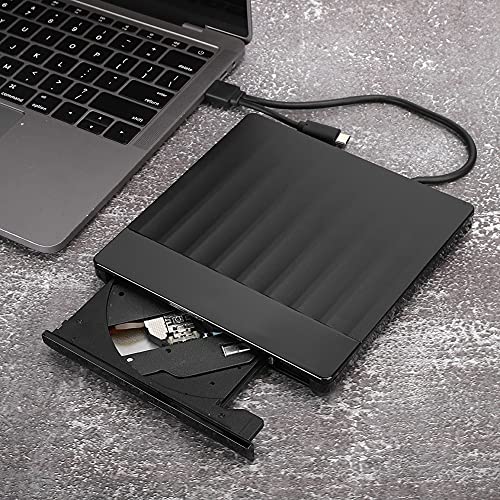 Dpofirs USB3.0 USB2.0 Externes Optisches Desktop-DVD-Laufwerk, Tragbarer Laptop-DVD-Brenner Typ C, Kompatibel mit XP IOS 10 Vista Win 7 Win 8.1 Ect (Schwarz) von Dpofirs