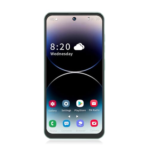 Dpofirs Unlocked Android 12 Smartphones, 4G GSM Phone Unlocked Handys 4 GB RAM 128 GB ROM 4000 MAh Unlocked Handy mit 6,7 Zoll HD+ Großbildschirm(Grün) von Dpofirs