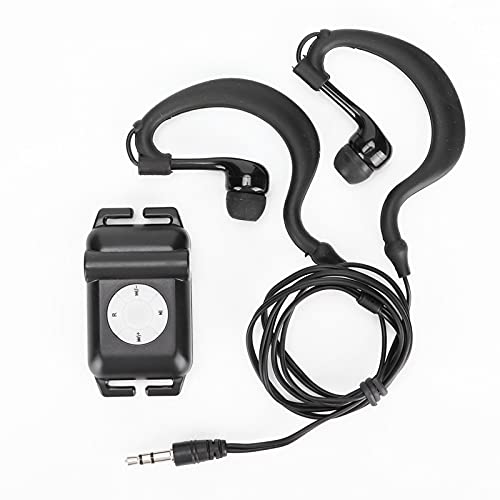 Dpofirs Wasserdichter MP3-Player Zum Schwimmen, 4 GB, Kompatibel mit USB2.0-Spezifikationen, IPX8 Wasserdicht, Schwarz von Dpofirs