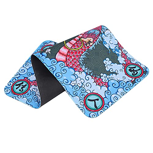 Exquisite Pattern Mouse Pad, Loong Pattern Dual Sided Rubber Desk Pad (300 X 800 X 3 Mm), Waschbares Computer-Mousepad für das, Nachkommen des Drachen (300 * 800 * 3mm Nachkommen des Drachen) von Dpofirs
