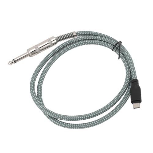 Gitarre auf USB C Aufnahmekabel, Audiokabel, Mikrofonkabel, Plug and Play, USB C auf 6,35 Mm 1/4 Zoll Aux Klinken Stereokabel für Lautsprecher Mixer (3 Meter / 9,8 Fuß) von Dpofirs