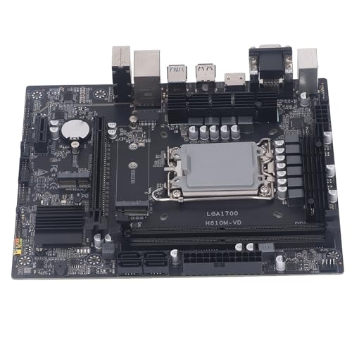 H610M-VD Motherboard, LGA 1700 Computer-Motherboard, 2 X DDR4, SATA3.0, Gigabit-Netzwerkkarte, PCIEx16, PC-Motherboard für Büro und Zuhause von Dpofirs