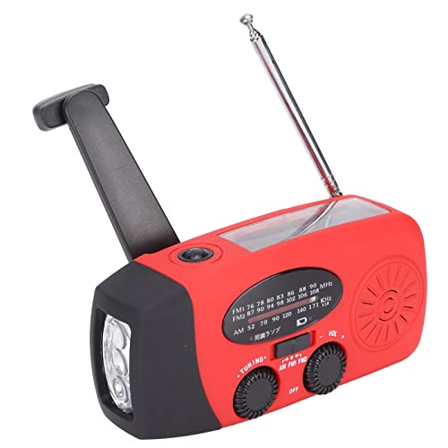 Handkurbelradio, Kurbel Solarradio, aufziehbares Notkurbelradio mit USB Ladegerät, Notfall SOS-Alarm, Taschenlampe und Leselicht für zu Hause und im Freien Handkurbelradio, Kurbel Solarradio, aufziehbares Notkurbelradio mit USB Ladegerät, Notfall SOS-Alarm, Taschenlampe und Leselicht für zu Hause und im Freien von Dpofirs