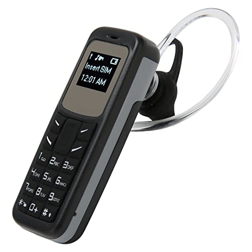 Handy Bluetooth Dialer, Handy mit Kleinem Bildschirm, GSM-Telefon, Kleinstes Handy, MP3-Musik-Player für Auto, Kleines -Handy, Geschenke (Schwarz) von Dpofirs