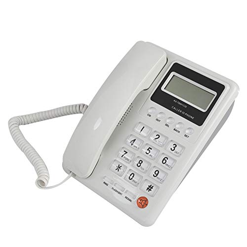 Home Desk Kabeebundenes Festnetztelefon, Echtzeit-Wochen- und Datumsanzeigetelefon, Wahlwiederholungsfunktion, geeignet für Wohnungen, Büros und Hotels von Dpofirs