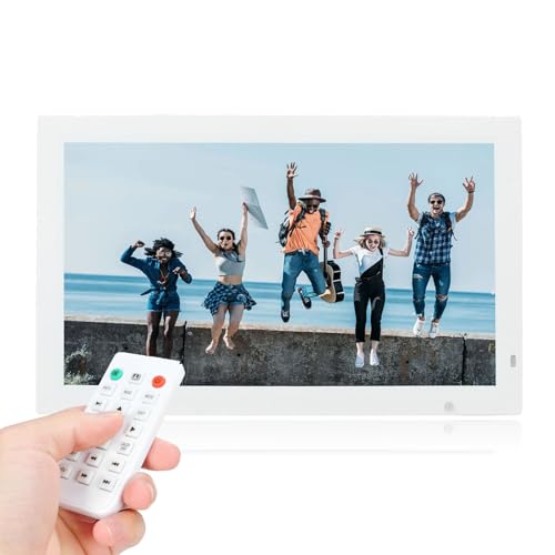 Digitale Bilderrahmen, Digital Photo Frame 22 Zoll 1080P HD Fotoalbum mit Körpererkennung, Unterstützung der Videobildwiedergabe, Musikuhrkalender von Dpofirs