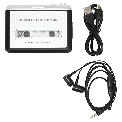 Kassettenspieler, Konvertieren von Kassetten in MP3-HiFi-Kassettenspieler mit USB-Kabel, Batteriebetriebener Tragbarer Taschenkassettenspieler für ältere Studenten Kassettenspieler, Konvertieren von Kassetten in MP3-HiFi-Kassettenspieler mit USB-Kabel, Batteriebetriebener Tragbarer Taschenkassettenspieler für ältere Studenten von Dpofirs