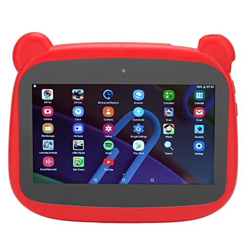 Kinder-Tablet-Geschenke, 7-Zoll-HD-Tablet für Jungen, Mädchen, 2 GB RAM, 32 GB ROM, Android 10.0, Kleinkind-Tablet, Bluetooth, WLAN, GPS, Dual-Kamera, Android-Tablet-PC-Geschenke zu Weihnachten(Rot) von Dpofirs