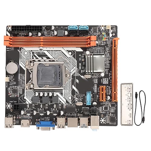 LGA 1150 Motherboard, H81M M-ATX Intel 4. Generation Motherboard für Desktop-PC, DDR3/DDR3Lx2, SATA3.0x2, SATA2.0x2, PCIE 8Xx1, Gigabit-NIC, Gigabit-Ethernet-Schnittstelle von Dpofirs