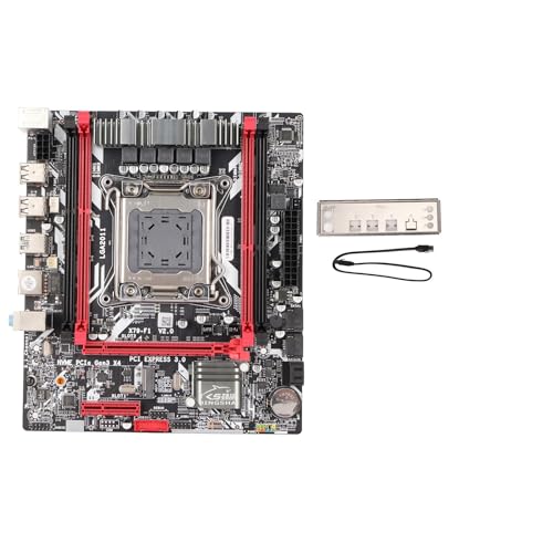 LGA 2011 Motherboard, X79-F1 M-ATX Motherboard für Desktop-PC, 4 X DDR3, SATA 3.0 X 2, SATA 2.0 X 2, M.2 NVMe, 1 X PCIe 4X, 1 X PCIe X16, Selbstadaptive Gigabit-Netzwerkkarte von Dpofirs