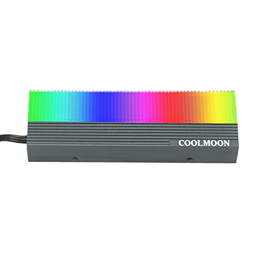 M.2 2280 SSD Kühlkörper, RGB SSD Kühlkörper M.2 SSD Kühlkörper Kühler für 2280 M.2 SSD mit Wärmeleitpad von Dpofirs