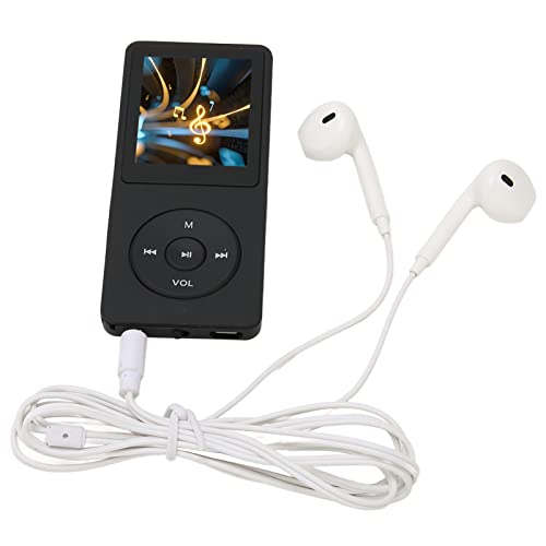 MP3-Player MP4-Player, MP3-Musik-Player mit Lautsprecher FM-Radio-Kopfhörer, Tragbarer Verlustfreier HiFi-Sound MP3--Musik-Player-Diktiergerät, Geschenke (Schwarz) von Dpofirs