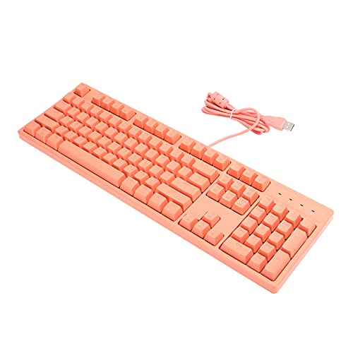 Mechanische -LED-Gaming-Tastatur, Tasten Mechanische Tastatur mit 104 Tasten, LED-Hintergrundbeleuchtung, mit 20 Arten von Beleuchtungseffekten, Dediziert Multi-Media (Rosa-grüne Achse) von Dpofirs