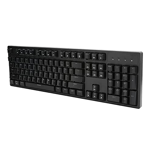 Mechanische -LED-Gaming-Tastatur, Tasten Mechanische Tastatur mit 104 Tasten, LED-Hintergrundbeleuchtung, mit 20 Arten von Beleuchtungseffekten, Dediziert Multi-Media (Schwarzgrüner Schaft) von Dpofirs