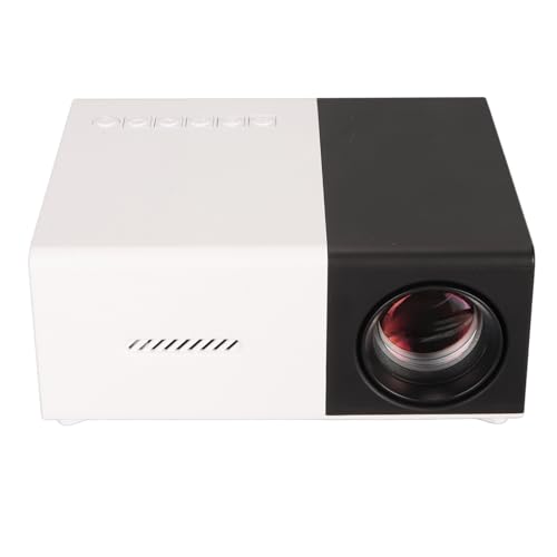 MiniProjektor, FHD 1080P Bluetooth Heimkino Videoprojektor mit Integriertem Stereo Lautsprecher, Tragbarer Smart Projektor mit Fernbedienung für 30 Bis 120 Zoll (weiß schwarz) von Dpofirs