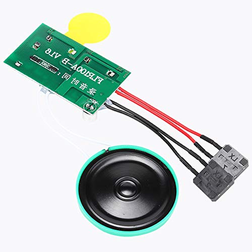 Modul für DIY-Audiokarten, 60 Sekunden DIY-Grußkarten-Chip-Musik-Sound-Sprachaufzeichnungsmodul für Musikboxen, Musikalische Andenkenboxen Usw (Spiel es nochmal) von Dpofirs