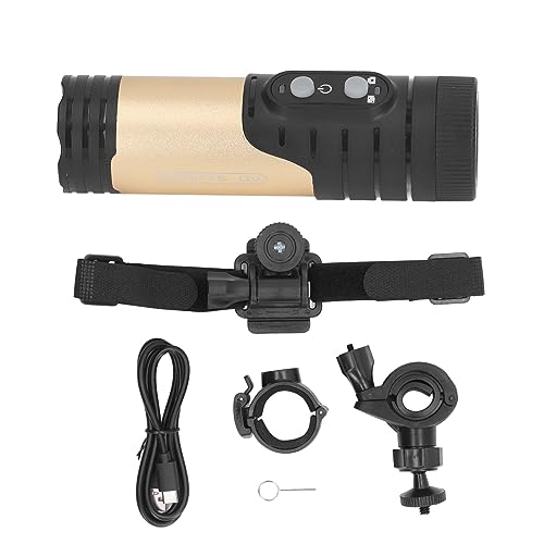 Motorrad-Helmkamera, Fahrrad-Videokamera, 1080p, Sport-Action-Kamera, 120°-Weitwinkel-Camcorder, Wasserdicht, mit Halterung, WiFi-Sport-Camcorder (Gold) von Dpofirs