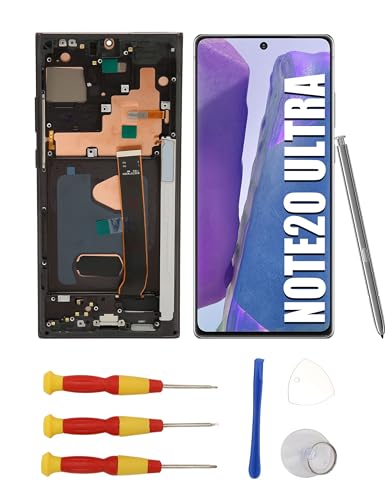 Organischer Bildschirmersatz für Note20 Ultra, Note20 Ultra Rahmen, Digitizer Baugruppe mit Rahmenreparaturwerkzeugen für Galaxy Note20 Ultra von Dpofirs