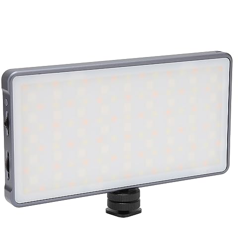 RGB-Videoleuchte, Tragbares LED-Kamera-Lichtpanel 0-360 Vollfarbe, CRI 95+ 2500-9000K LED-Videoleuchte, 4000 MAh Wiederaufladbare LED-DSLR-Beleuchtung für Porträtfotografie von Dpofirs