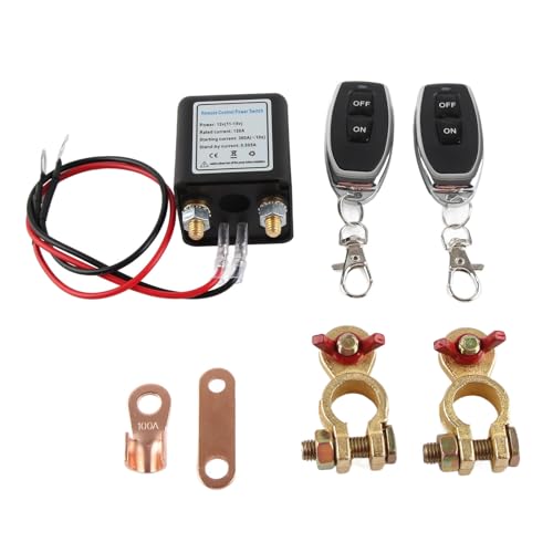 Remote Battery Disconnect Switch Verbesserter Kill Switch für Pkw, Battery Disconnect Switch, DC12V Remote Battery Disconnect Switch Auto On Off Kill Switch für Auto (12V120A) von Dpofirs