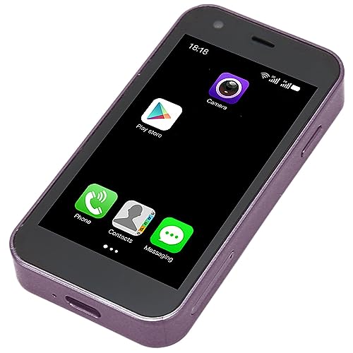 SOYES XS15 3G Smartphone, 3 Zoll 2 GB 16 GB Android-Handy, 1000 MAh Slim-Body-HD-Kamera-Smartphone für Kinder, Senioren, Backup (Lila) von Dpofirs