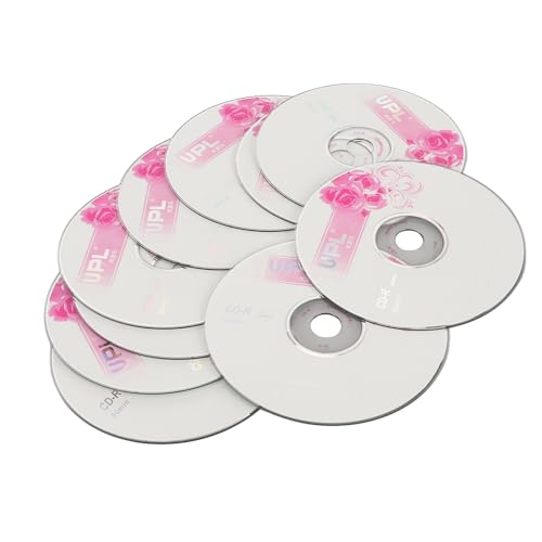 Schwarze CD-R 52X 700 MB Leere Beschreibbare Discs, CD-R-Musik-Rohlinge für Dell für LG für Lenovo für HP für IOS, Leere Beschreibbare Audio-Discs, Geschenke (10 Stück) von Dpofirs