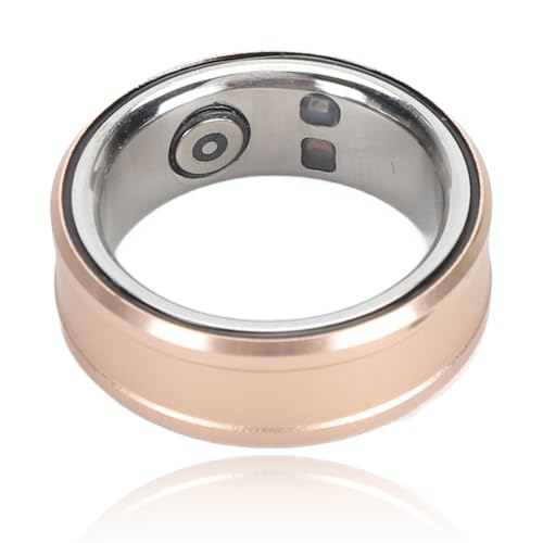 Smart Health Ring, Smart Ring Health Tracker Bluetooth 5.1 NFC Schlafkörpertemperaturüberwachung Schrittzähler IP68, Schlafqualitäts Tracker für Geburtstagsgeschenke (Gold) von Dpofirs
