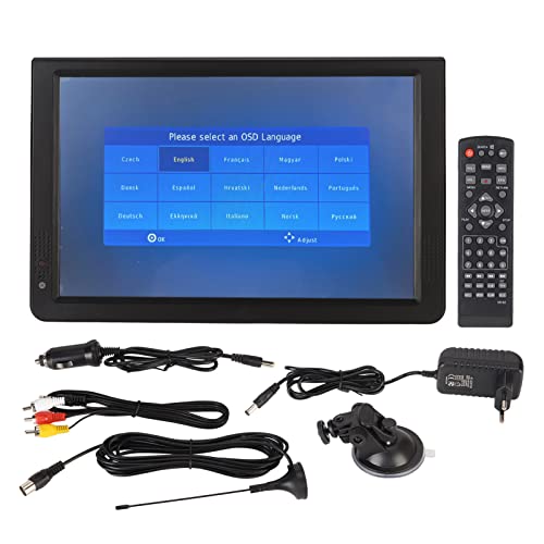 Tragbarer 12 Zoll Digital LED Fernseher, 1080P HD TV mit Antenne und Faltbarer Halterung für Camping Im Freien, Unterstützt USB AV HDMI SD Eingang, Wiederaufladbarer A Tragbarer 12 Zoll Digital LED Fernseher, 1080P HD TV mit Antenne und Faltbarer Halterung für Camping Im Freien, Unterstützt USB AV HDMI SD Eingang, Wiederaufladbarer A von Dpofirs