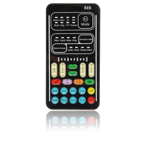 Tragbarer Sprachwechsler, multifunktionales Mini-Sprachwechsler Gerät mit 8 Arten von Klangwechseln, Handheld Soundkarte für Handy PC von Dpofirs