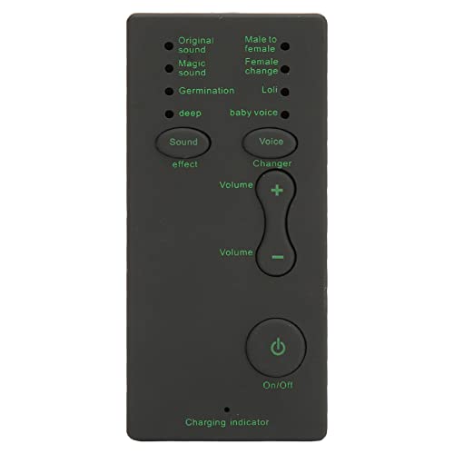 Tragbares Voice Changer Gerät, Handheld Mikrofon Voice Changer Soundeffektgerät mit 7 Soundeffekten, Voice Disguiser für Handy PC von Dpofirs