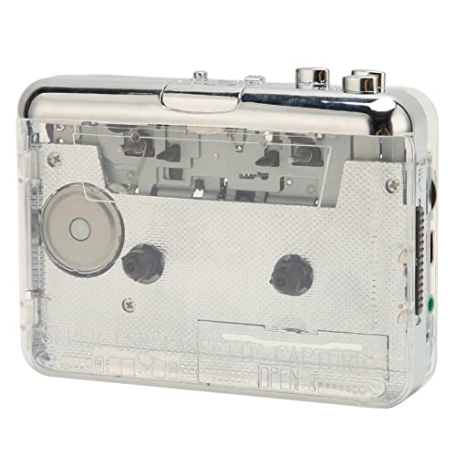 Transparenter Kassettenspieler, Auto-Reverse-Kassetten-zu-MP3-Konverter mit 3,5-mm-Buchse, Batteriebetriebener Tragbarer Taschenkassettenspieler Transparenter Kassettenspieler, Auto-Reverse-Kassetten-zu-MP3-Konverter mit 3,5-mm-Buchse, Batteriebetriebener Tragbarer Taschenkassettenspieler von Dpofirs
