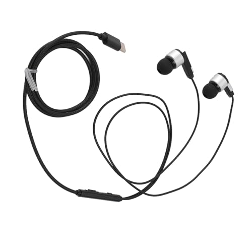 USB C Kopfhörer mit Kabel, HiFi Stereo Sound in Ohrhörern mit Mikrofon, USB Typ C Kopfhörer mit Kabel, Geräuschunterdrückung, für Smartphone, Tablet, Laptop von Dpofirs