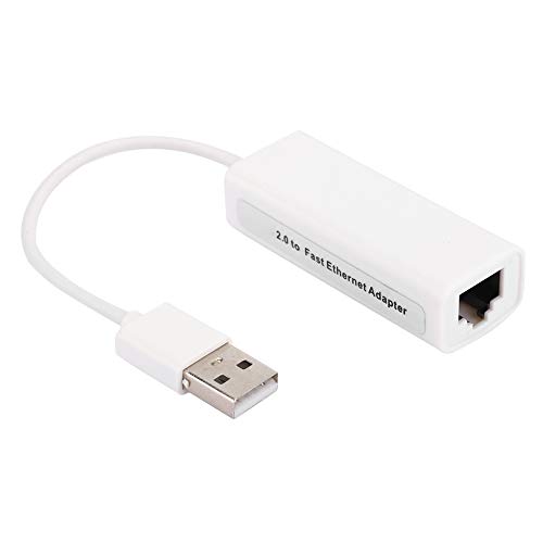 USB2.0-Ethernet-Adapter RJ45, Externe Computernetzwerkkarte, Realtek RTL8152B-Chip, Netzwerkkarte bis zu Einer Geschwindigkeit von 95 MB, für Android, Win7 / Win8, Tablet PC usw. - Weiß von Dpofirs