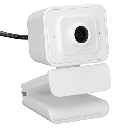 Webcam HD 1080p Webkamera, 1080P 30fps 360° Drehbare USB Computer Webcam für Live Übertragung von Online Klassentreffen(Weiß) von Dpofirs