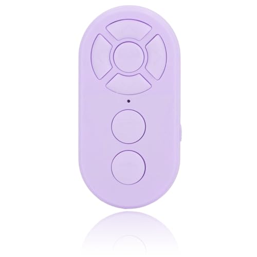 Wiederaufladbarer Bluetooth Fernbedienungs Clicker, E Book App Seitenwender mit Typ C Aufladung für Fotos und Videos, Selfie Clicker (Purple) von Dpofirs