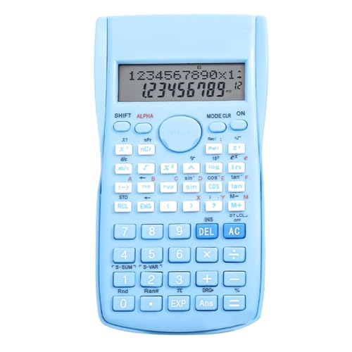 Wissenschaftliche Taschenrechner, 12-stelliger Multifunktionaler Rosa Taschenrechner für Studenten, Lehrer, Geschäftsleute, Schulbedarf, Geschenke (Blau) von Dpofirs